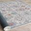 Tapis antidérapant de qualité supérieure, 100% coton, 31,5 po x 59,1 po | Antibactérien, lavable à la machine, hauteur de poils de 1,0 po | Motif coloré rose, bleu, vert et gris | Idéal pour le salon, la chambre à coucher et les aires de jeux-112937005