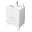 24'' White Modern Free-Standing 2-Drawer Single Bathroom Vanity Set