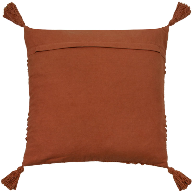 Halmo Square Throw Pillow Cover, Brick
