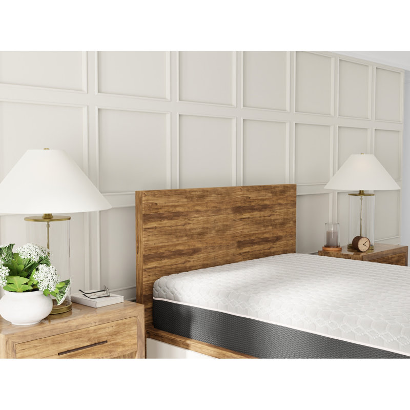 Grand matelas de 12 po en cuivre avec mousse à mémoire de forme réconfortante et rebord résilient, 11.95", Grand lit