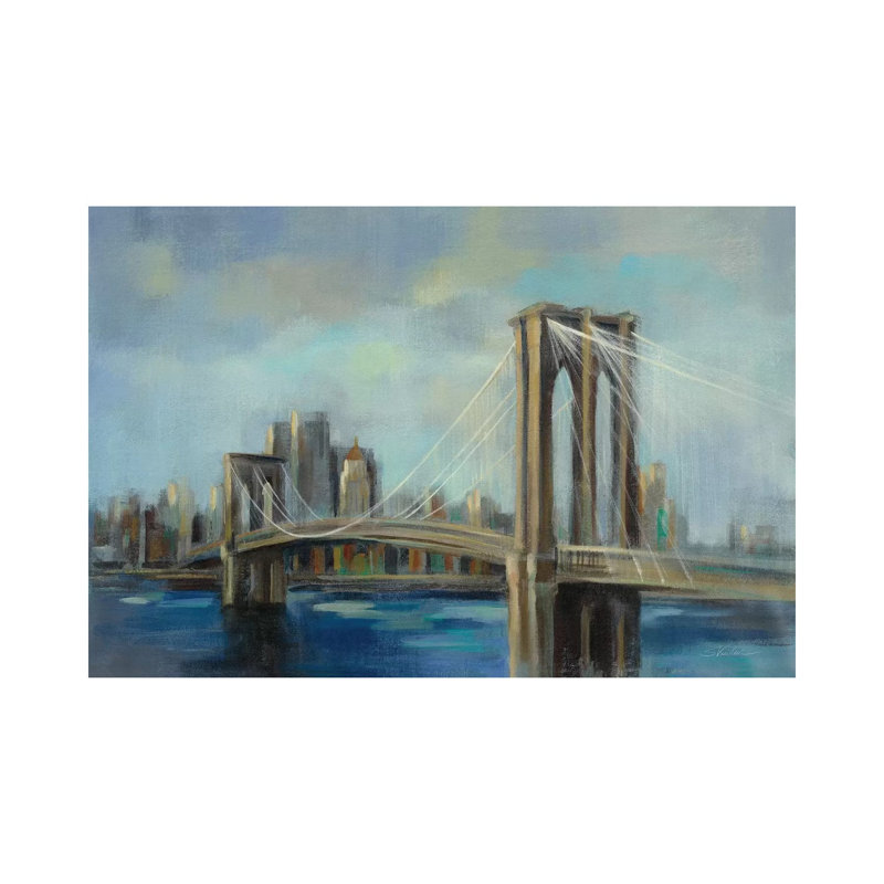 Brooklyn Bridge 1 Piece Wrapped Canvas Painting, 20.32cm H x 30.48cm W x 1.91cm D