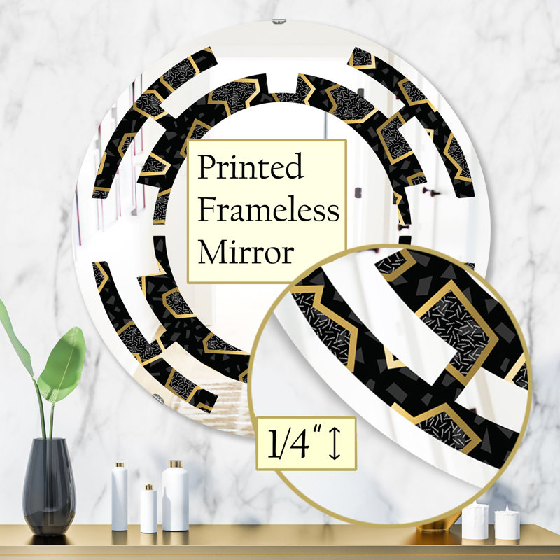 Miroir mural moderne sans cadre 80S Space, H 31,5 po x l po