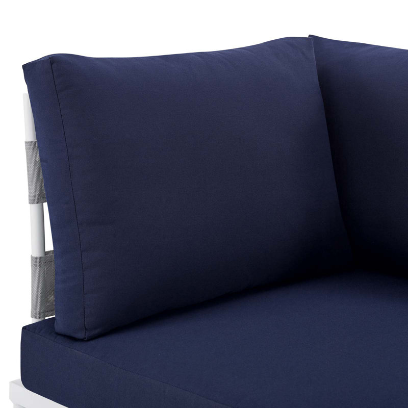 Ensemble de canapé modulaire d'extérieur en aluminium 8 pièces Harmony, Marine