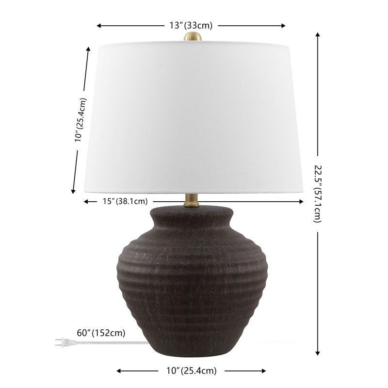 Lampe de table 22,5 po Adstock, Marron foncé