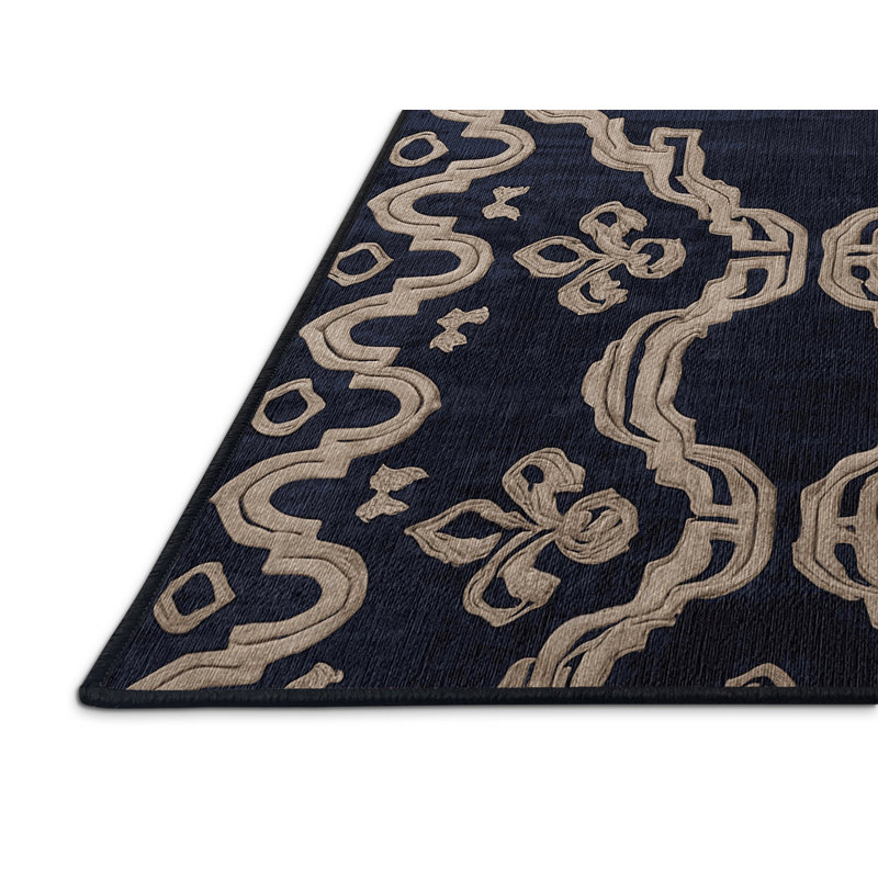 Machine Washable Gray Area Rug, Rectangle 8' x 10'