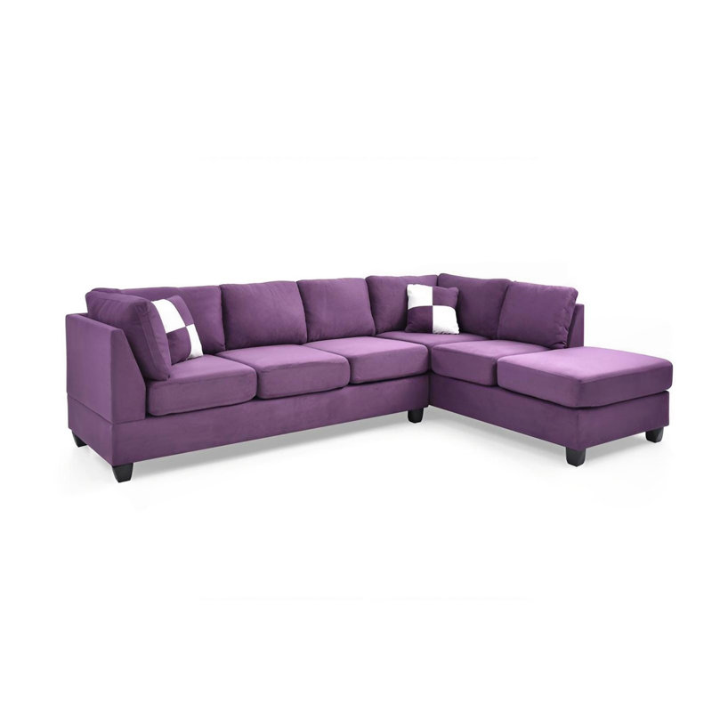 Canapés modulaires pour salon modulaire (sans repose-pieds), Mauve