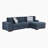 Odesser 115" W 2-Piece Chenille Sleeper Sectional-1138026910-1138026908