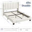 Upholstered Bed Frame with Channel Tufted Headboard-77082584-77082585