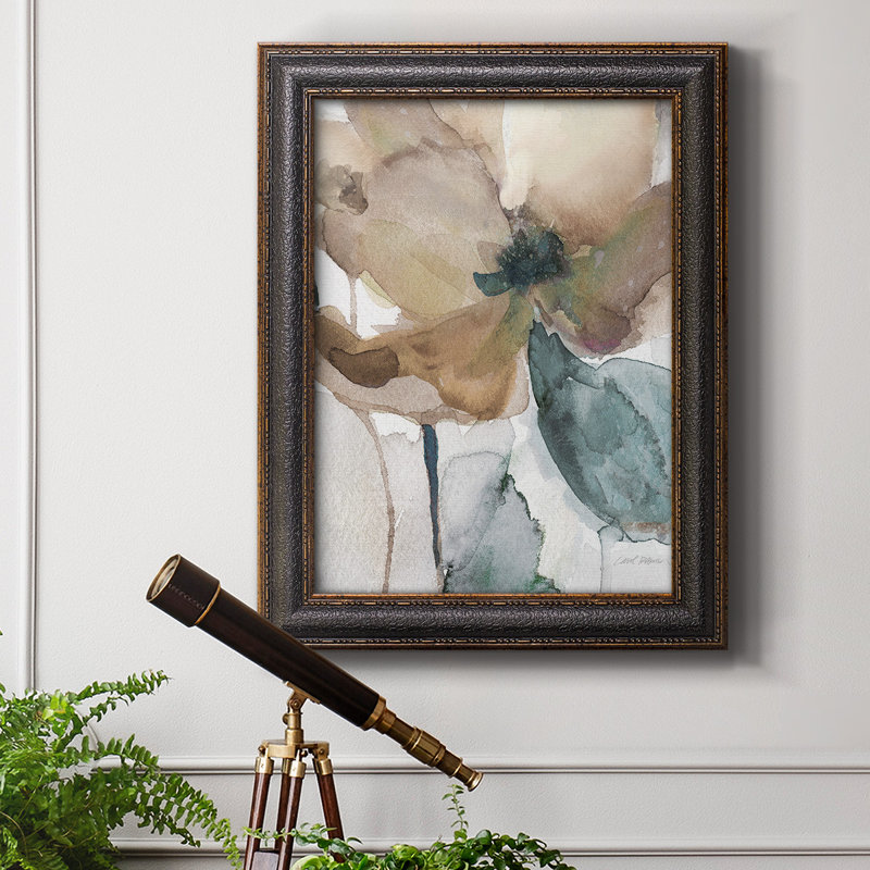 Watercolor Poppy I, toile encadrée de qualité supérieure - prête à être accrochée, H 20 po x l 16 po x P 2,5 po