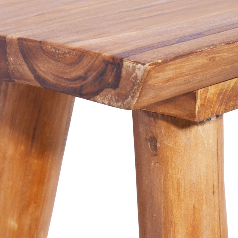 Kansas Solid Wood Teak Outdoor Bench, 120cm W x (35-40)cm D x 49cm H