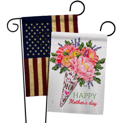 Drapeau de jardin en polyester 2 côtés 18 x 13 po