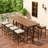 10-piece Outdoor Dining Table Sets Included 2 Foldable Tables And Eight Stools With Cushions