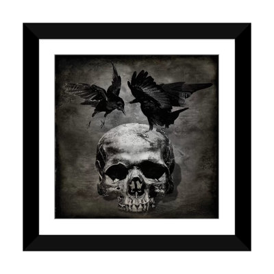 «Skull with Crows», impression sur toile