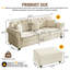 Canapé capitonné en velours 82,6 po Chesterfield-1630071711
