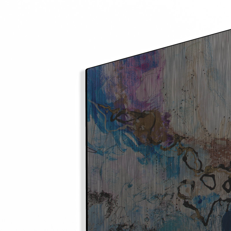 Art mural en métal «Blue Series 14» par Jennifer Gardner, H 16 po x l 24 po
