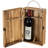 Double Wooden Bottle Wine with Handle Carrier