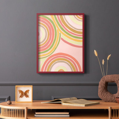 «Abstract Rainbow I», reproduction encadrée - bois massif