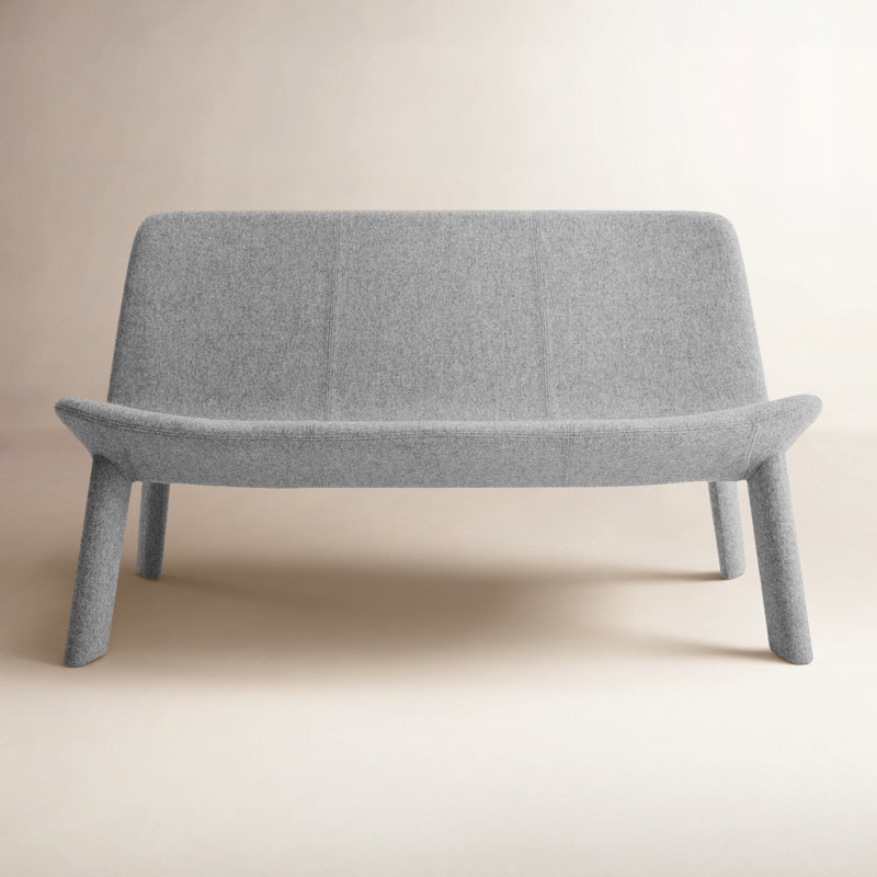 Neat Upholstered Dining Bench, Vesper Light Gray