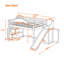 Lit mezzanine avec escalier de rangement, glissade, garde-robe intégrée et tablettes-1409178184-1409178186