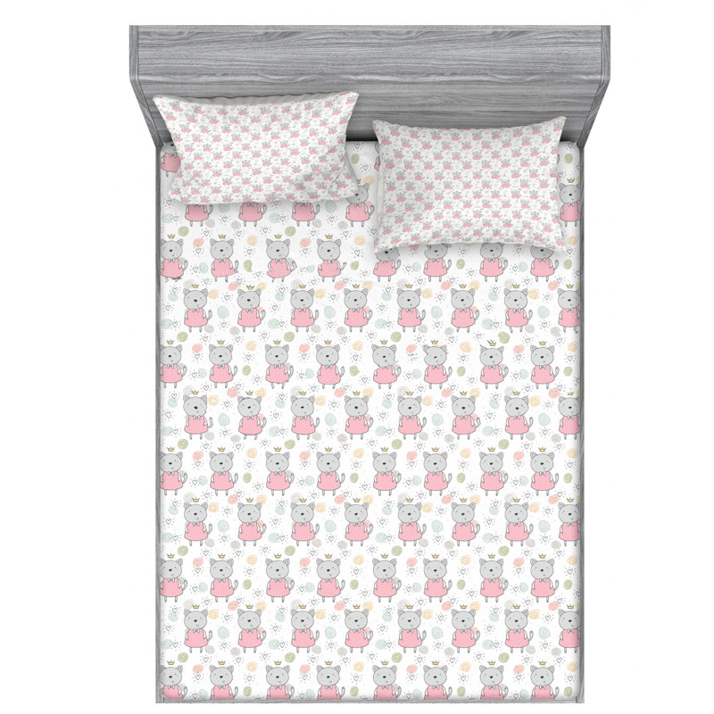 Microfiber Sheet Set, Queen Sheet Set with Fitted Sheet