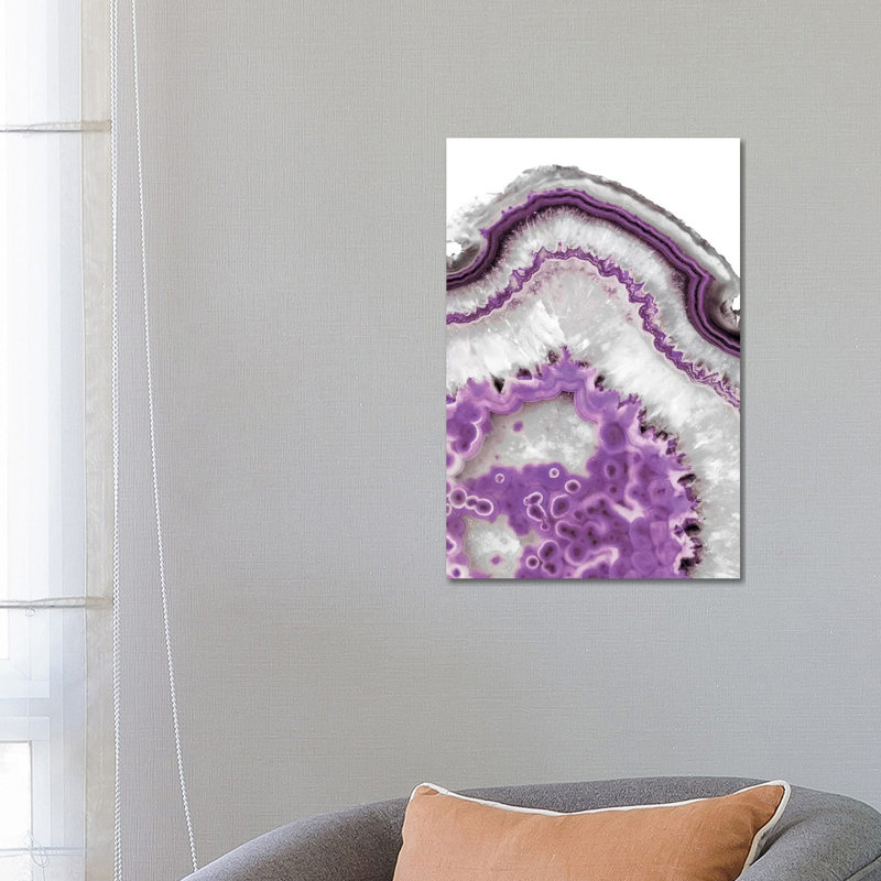 Ultraviolet Agate by Emanuela Carratoni - Wrapped Canvas Print, 66.04 cm H x 45.72 cm W x 3.175 cm D