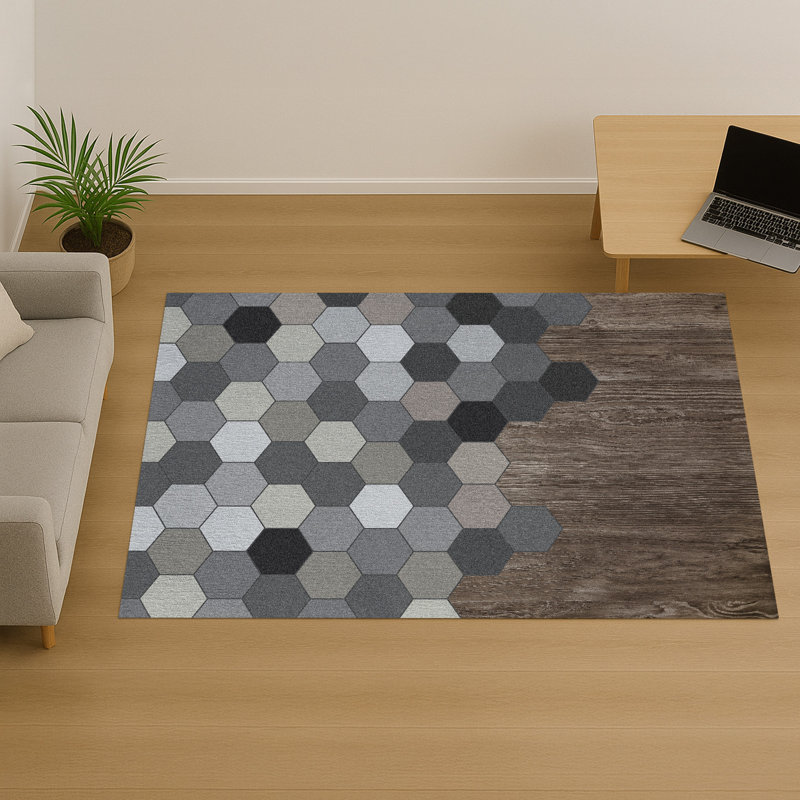 Geometric Area Rug, Rectangle 90 x 150 cm