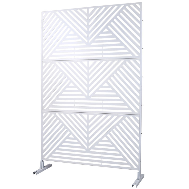 Écran d'intimité extérieur et intérieur H 76 po x l 48 po, Blanc