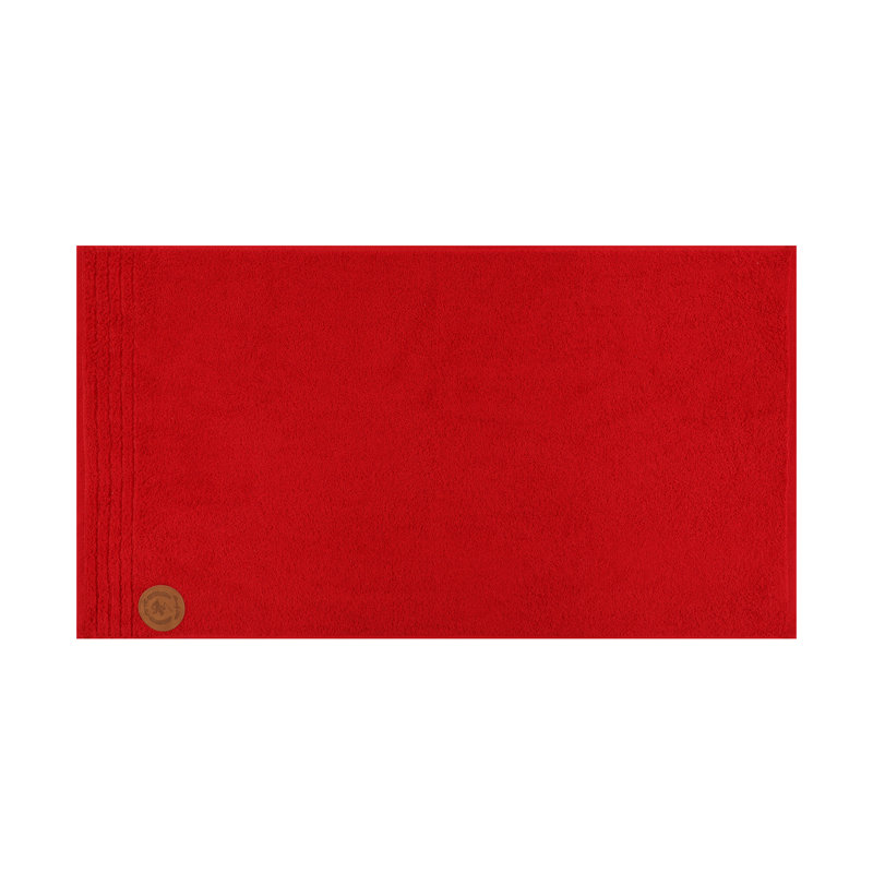 Ensemble de 2 serviettes de bain 100% coton, Rouge