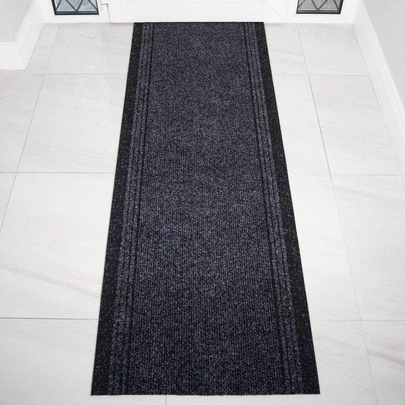 Pacjo Non-Slip Striped Doormat, Runner 67 x 518.16cm, Anthracite