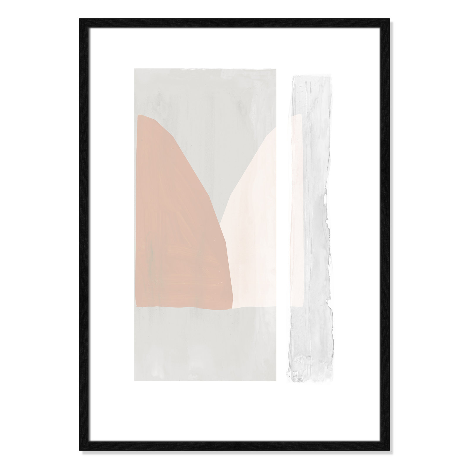Soft and Light - Painting Print, Black Wood Framed Paper, 35.5" H x 25.5" W x 0.75" D