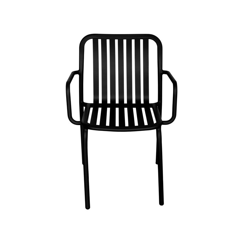 Fauteuil empilable Key West, Noir