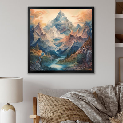 «Mystical Glorious Mountain», impression sur toile encadrée