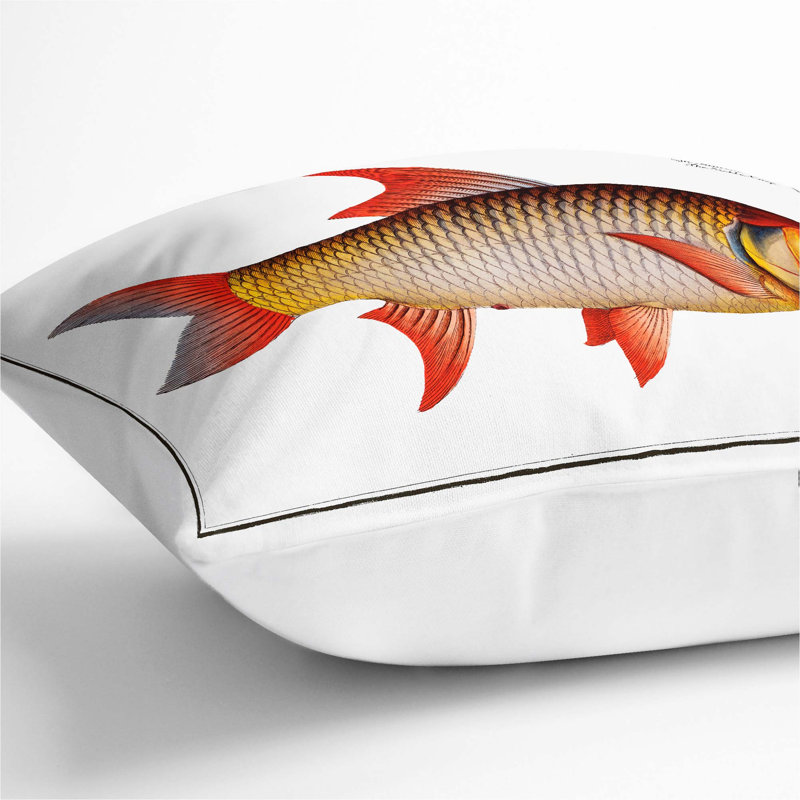 Square Cushion, 55cm H x 55cm W x 20cm D, White