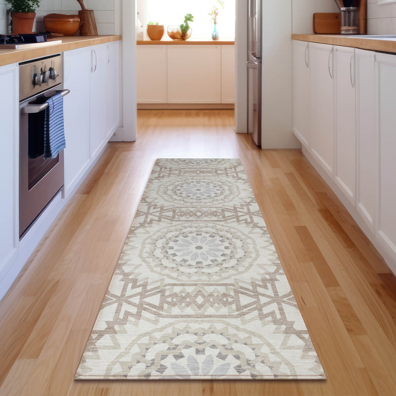 Premium Machine Washable Cerrito Ivory Rug, Runner 2'3" x 7'6"