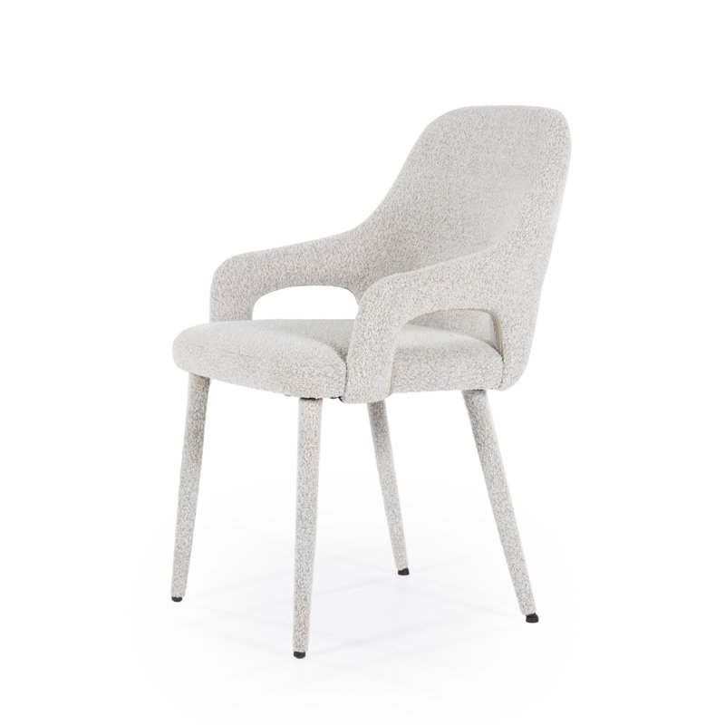 Dining Chair Upholstered Arm Chair, Beige