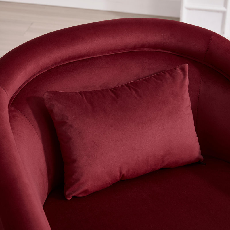 Fauteuil d'appoint pivotant, Rouge vin