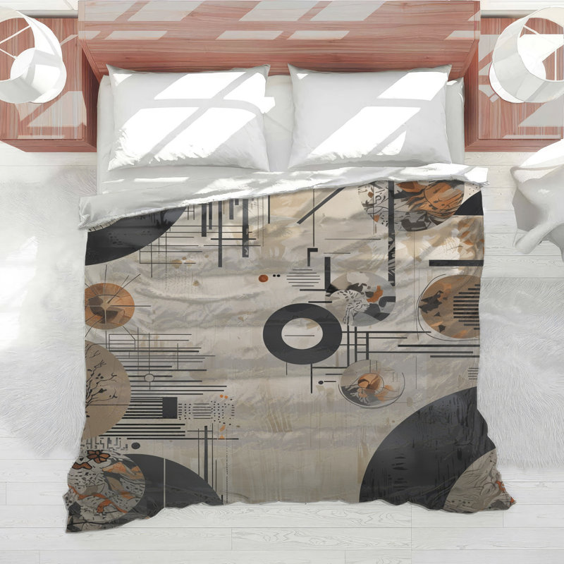 Geometric Abstract Circles Comforter, King