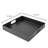 Decorative 16 Inch Matte Black Square Tray