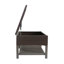 Banc de rangement avec support métallique