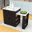 Extendable Kitchen Island with Drawers, Double-Door Cabinet, Open Shelving and Telescoping Countertop-397698575