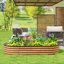 Lit de jardin surélevé, boîte à fleurs galvanisée 5 pi x 3 pi x 1 pi, brun-575339344-545730044