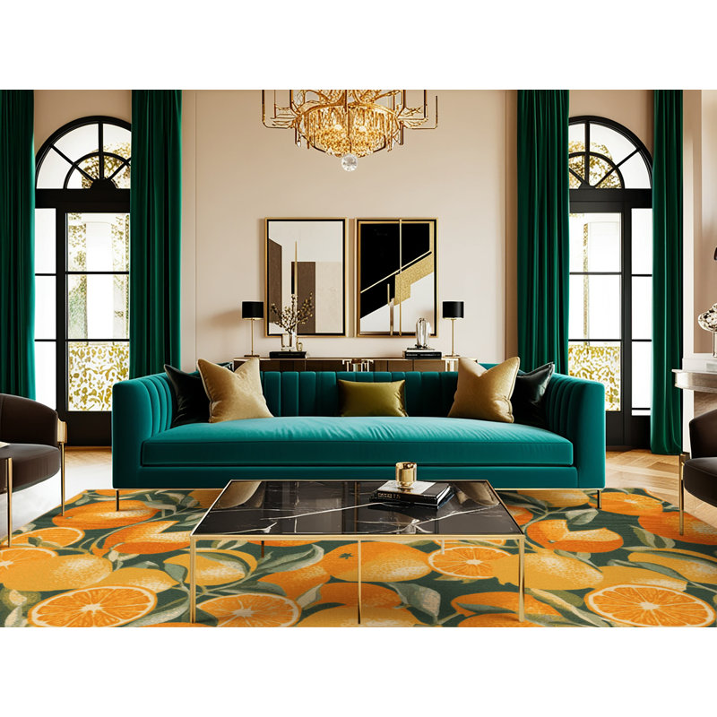  Tapis lavable Orangequat, Carré 3 pi