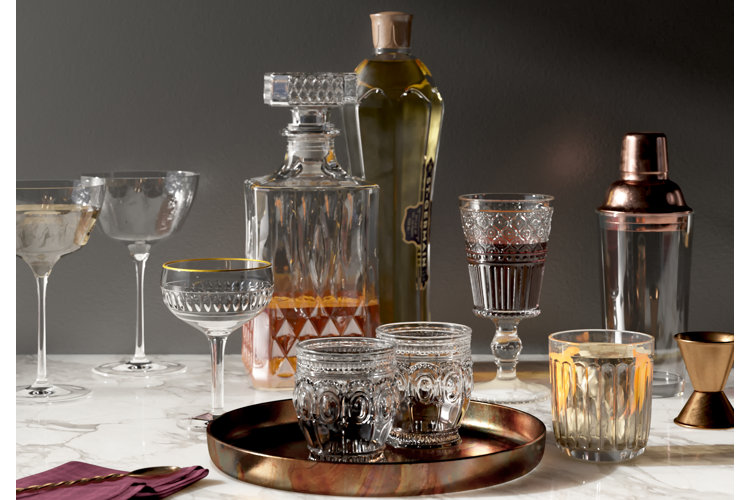 collection of carved glassware