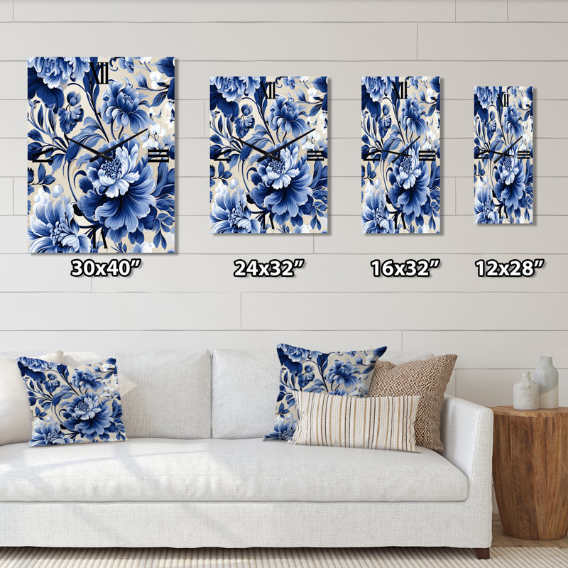 Jasminne - Horloge murale florale, Petit