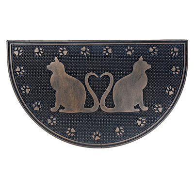Tapis d'entrée 30 po x 18 po Halfmoon Lover Cats