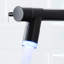 Robinet de cuisine à DEL avec tirette - Finition noire, poignée simple, poignée polyvalente, noir, matériaux de qualité supérieure