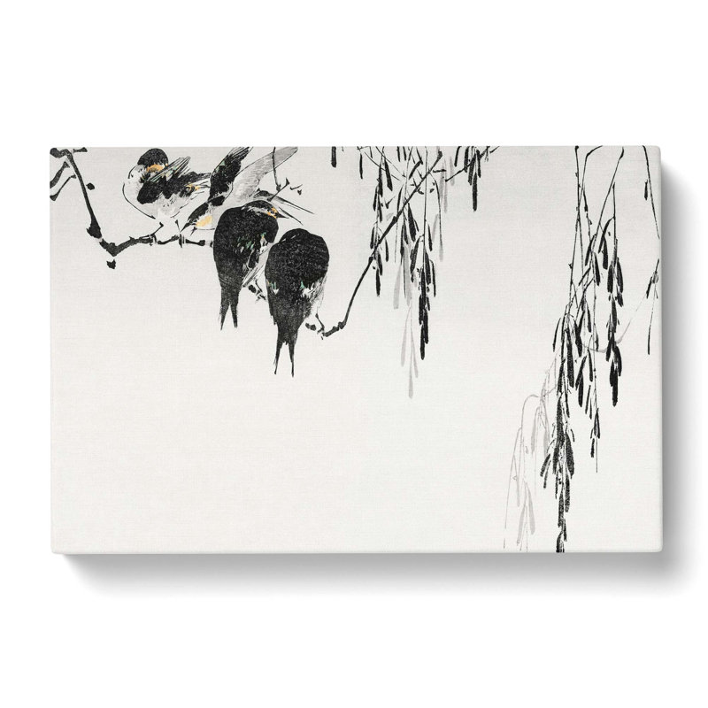 Magpies by Watanabe Seitei - Wrapped Canvas, 60cm H x 91cm W x 3cm D