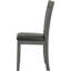 Transitional Side Chairs Of 2 - Medium Grey With Black Back And Foam Seat 2pcs Grey, Back, Filled Seating For Comfort