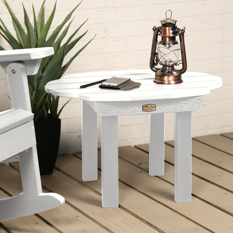 Table d’appoint en plastique Wyona, Blanc