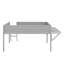 Lit mezzanine en bois avec bureau et DEL-1251741267